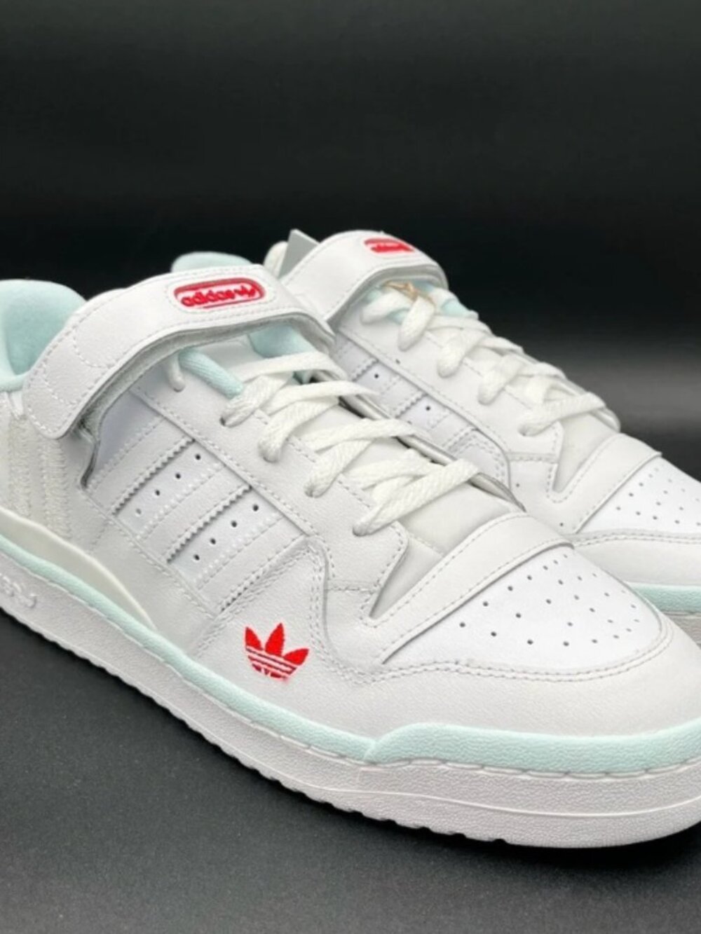 Adidas Forum Low Cloud White Almost Blue Shoes HQ4537 Men's Size 9